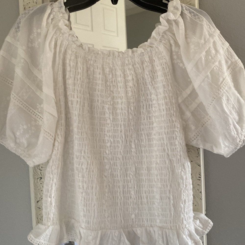 Brand new Shabby Chic White Top Xl. $15 - Picture 5 of 5